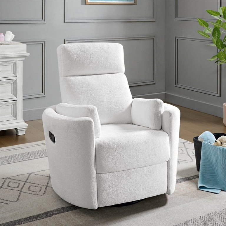 Soho Baby Nottingham Upholstered Glider Recliner Rocking Chair 360° Swivel for Nursery and Livin... | Walmart (US)