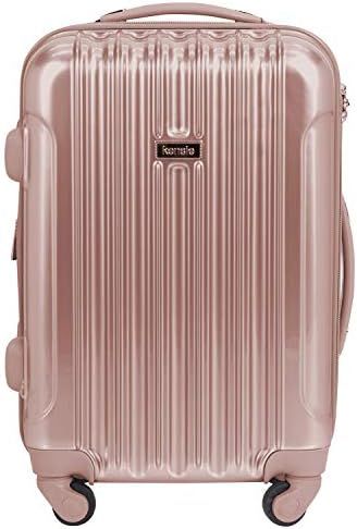 kensie 20" "Alma" Carry-On TSA-Lock Spinner Luggage, Rose Gold | Amazon (US)