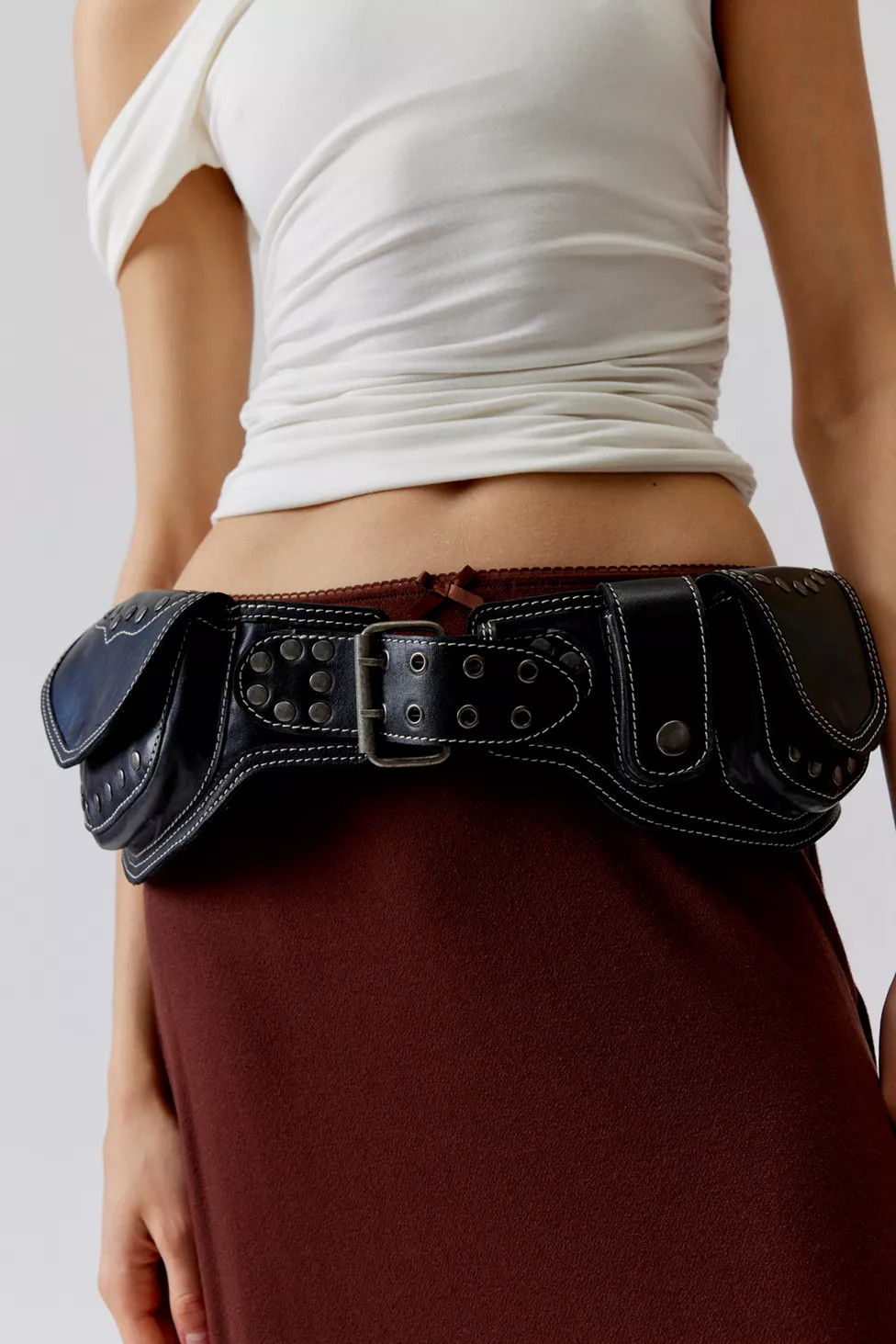 Sadie Leather Pocket Belt | Urban Outfitters (US and RoW)
