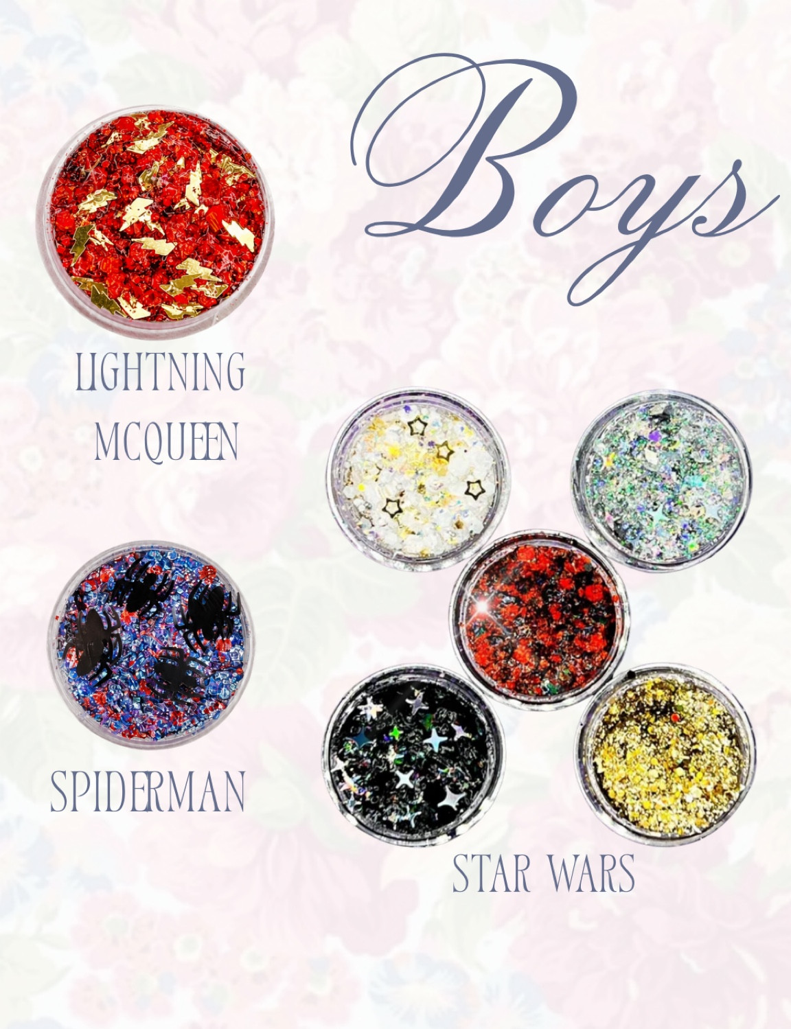 I’ve got the boy mamas covered too… Some glitters for your little guys. These are so much fun to wear at the Disney parks. Put them on arms or across cheeks.