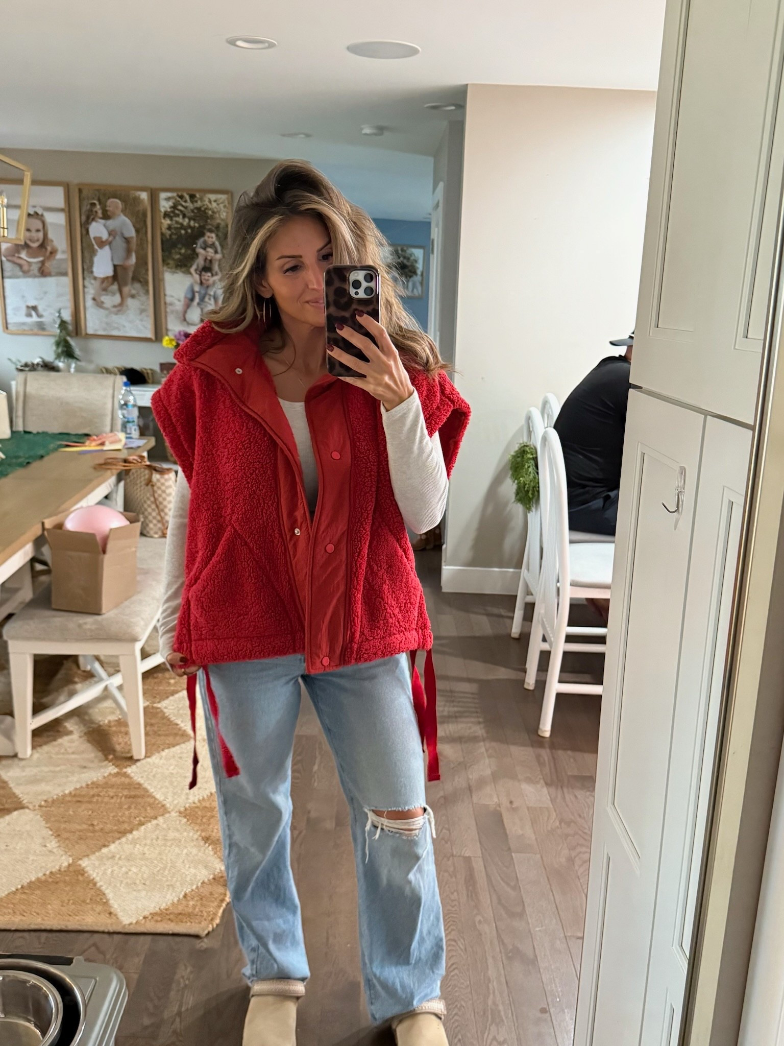 Perfect winter outfit! this red vest is my favorite!! paired with my new favorite jeans! 

#LTKootd #LTKGiftGuide #LTKHoliday