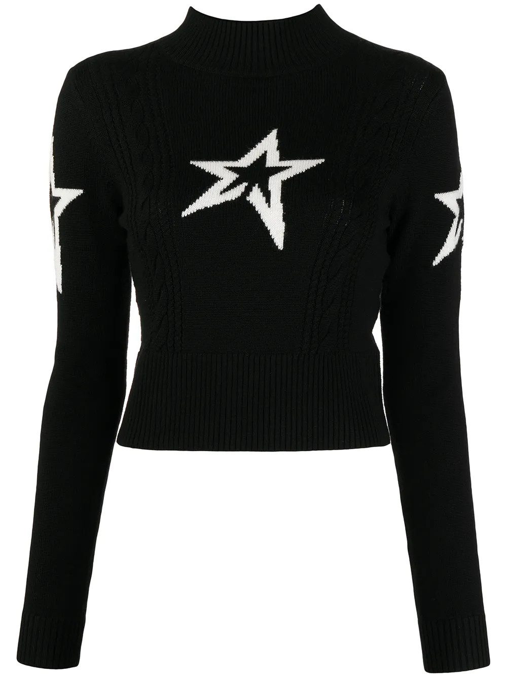 Perfect Moment CABLE UNDERWEAR SWEATER | Black | FARFETCH | Farfetch Global