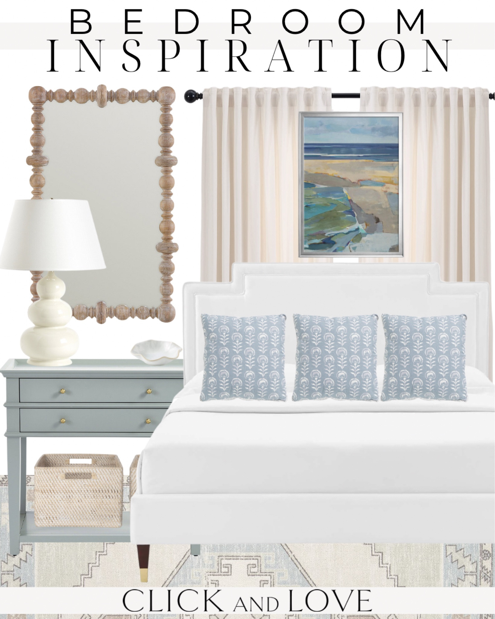 Light and airy bedroom inspiration! 

Amazon, Amazon home, Walmart, tj Maxx, wayfair, Ballard, bedroom inspiration, bedroom, Primary bedroom, guest bedroom, neutral bedroom, night stand, bed, accent pillow, lamp, abstract art, mirror

#LTKhome #LTKunder100 #LTKstyletip