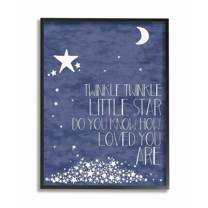 16"x1.5"x 20" Textural Twinkle Little Star Typography Oversized Framed Giclee Texturized Art - St... | Target