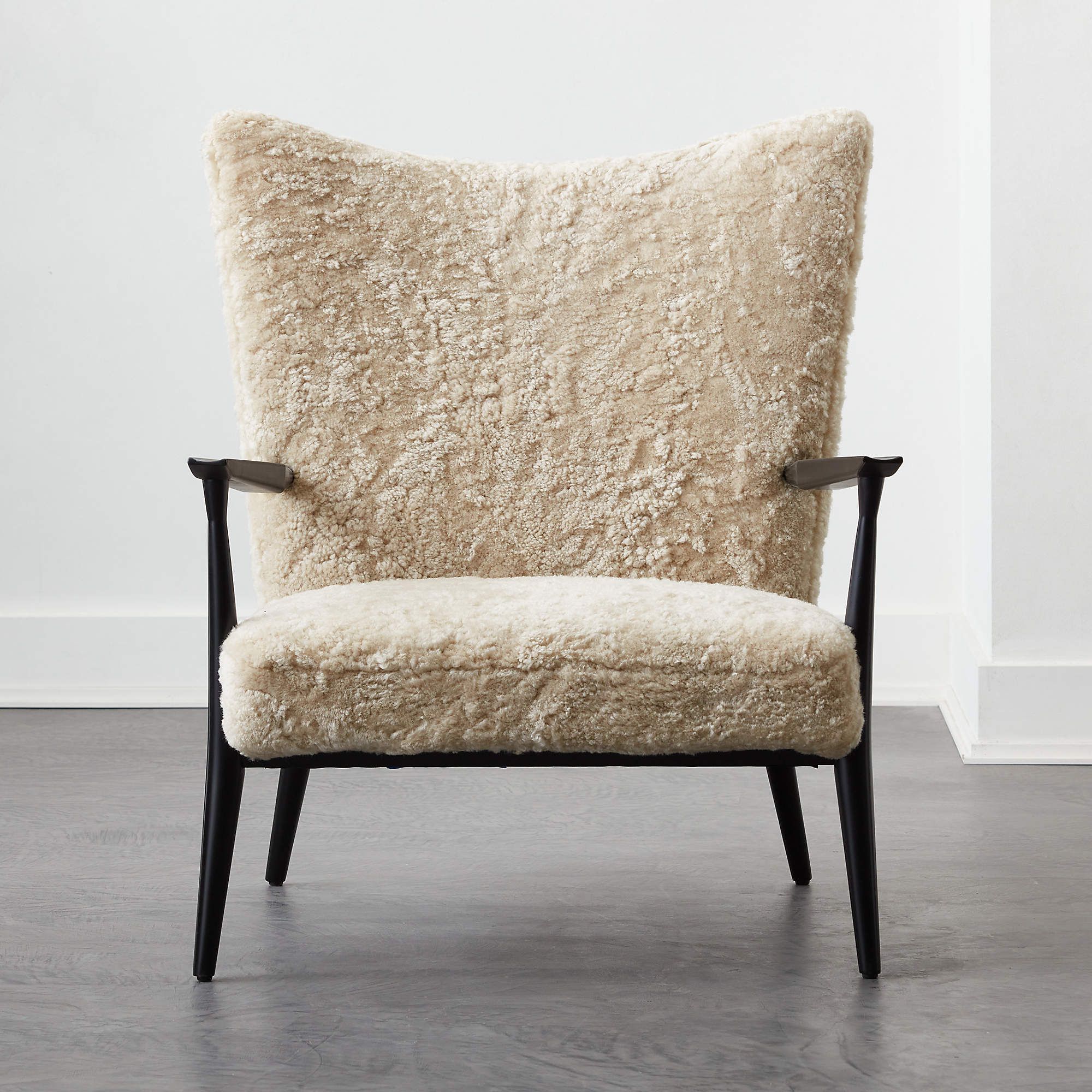 Pull-Up Shearling Lounge Chair Model 1321 by Paul McCobb + Reviews | CB2 | CB2