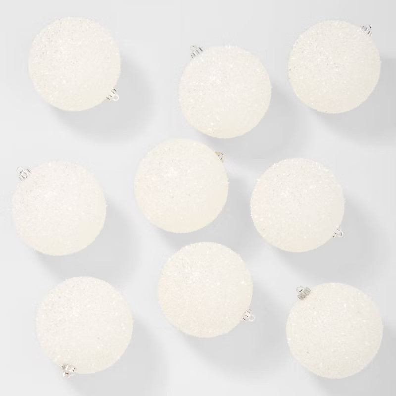 9ct Tinsel Ball Christmas Tree Ornament Set - Wondershop™ | Target