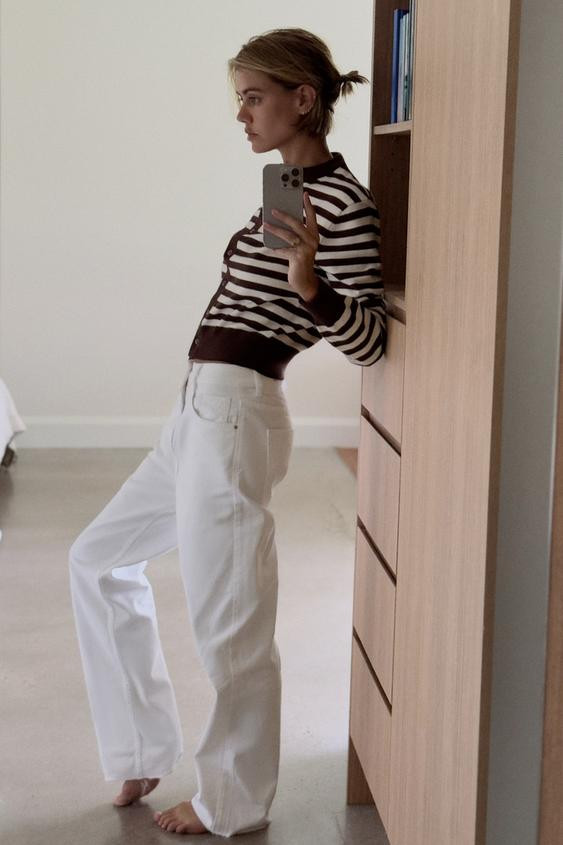 STRIPED KNIT JACKET | Zara US