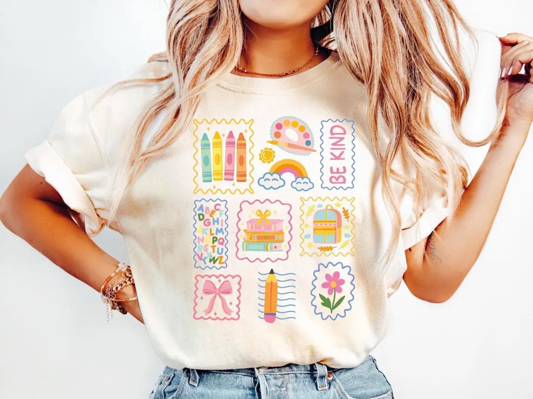 Comfort Colors® Teacher Life Shirt, Cute Be Kind Shirt, Back to School Shirt, Team Elementary Sc... | Etsy (US)