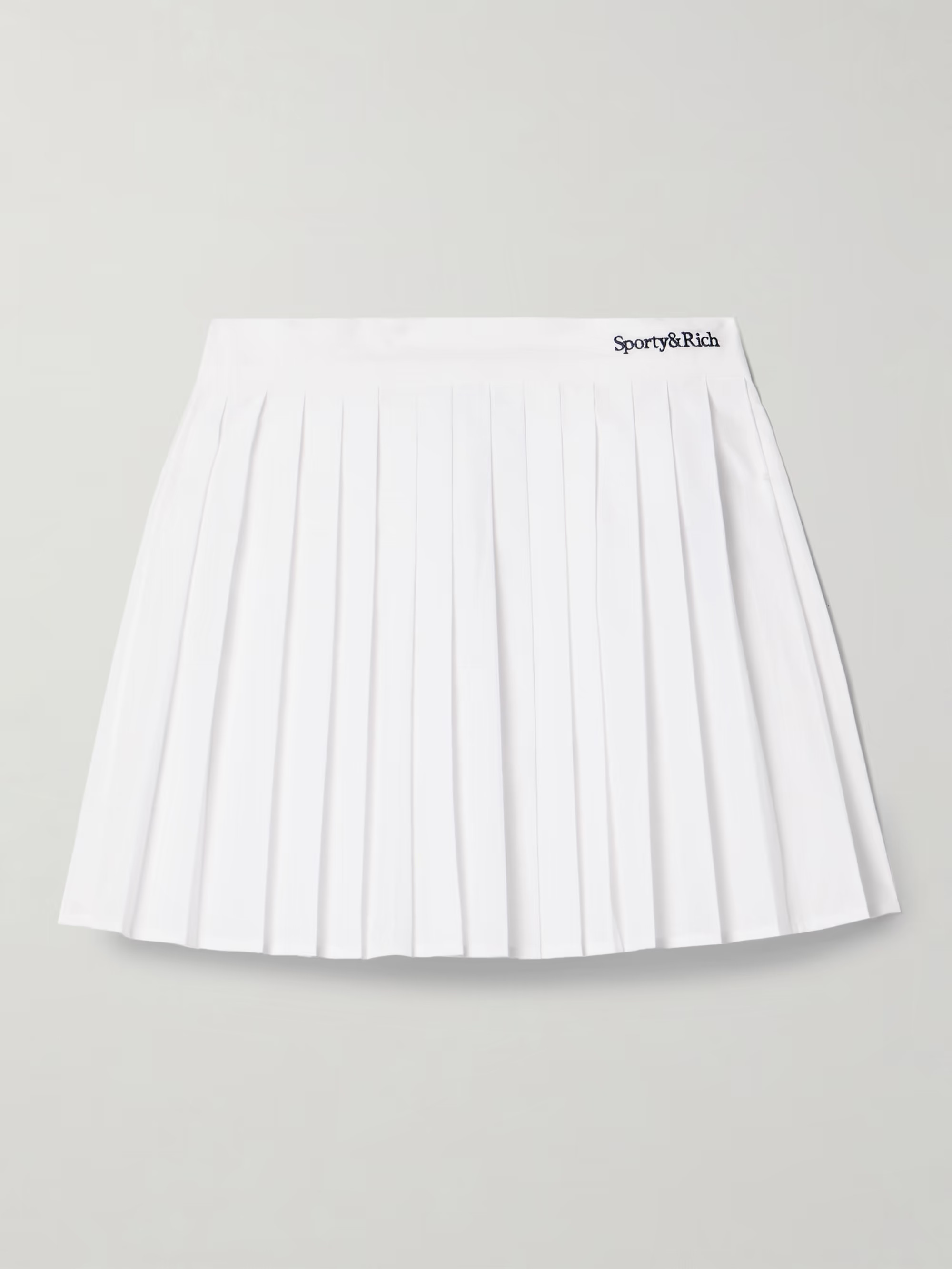 Anae embroidered pleated cotton-poplin mini skirt | NET-A-PORTER (US)