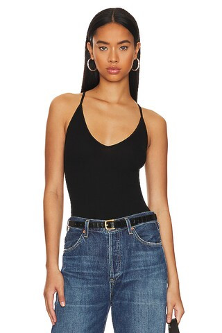 Enza Costa Knit V Racer Tank in Black from Revolve.com | Revolve Clothing (Global)
