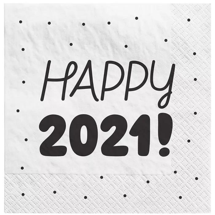20ct 'New Year's Eve' Disposable Lunch Napkins - Spritz™ | Target