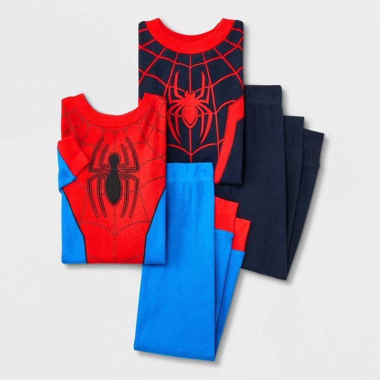 Toddler Boys' 4pc Marvel Spidy Snug Fit Pajama Set - Red | Target
