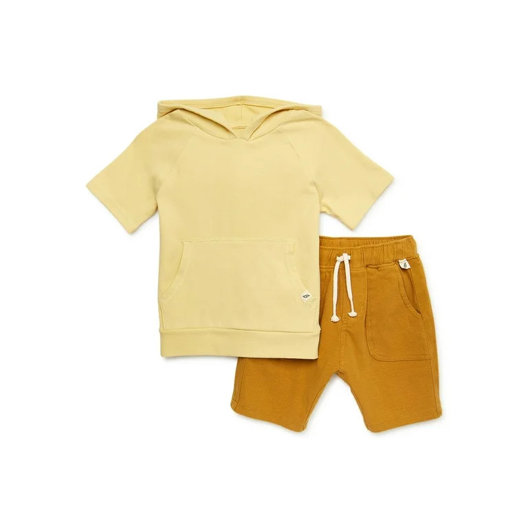 easy-peasy Toddler Boy Short Sleeve Hoodie and Shorts Outfit Set, 2-Piece, Sizes 12M-5T | Walmart (US)