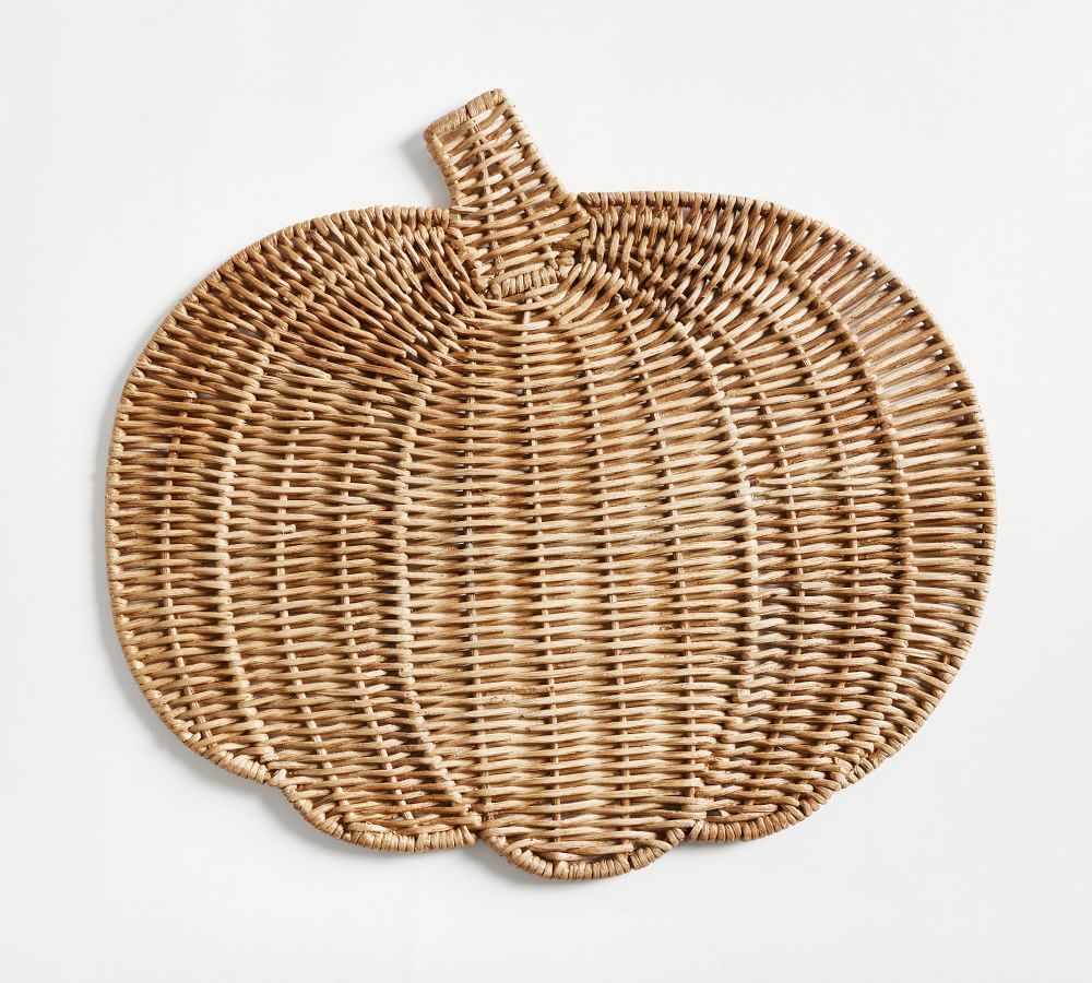 Pumpkin Handwoven Charger Plate | Pottery Barn (US)