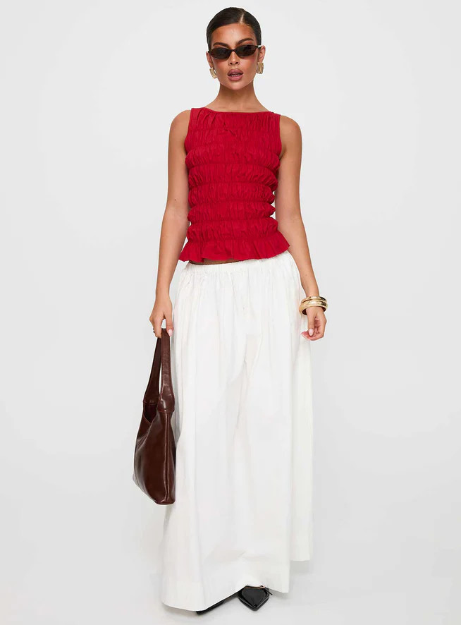Felipa Maxi Skirt White | Princess Polly US