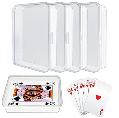 Amazon.com: IOKUKI 4 Pcs Blank Playing Card Case, Clear Card Deck Box, Plastic Playing Game Card ... | Amazon (US)