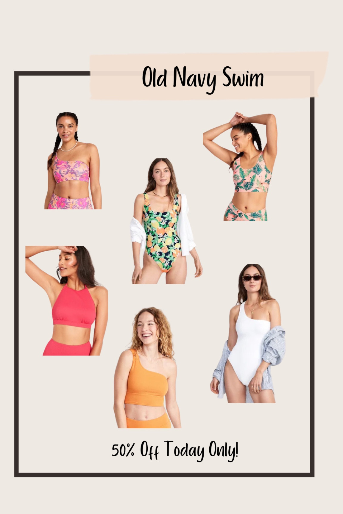 Old Navy Swim Sale! 50% off 

#LTKsalealert #LTKFind #LTKswim