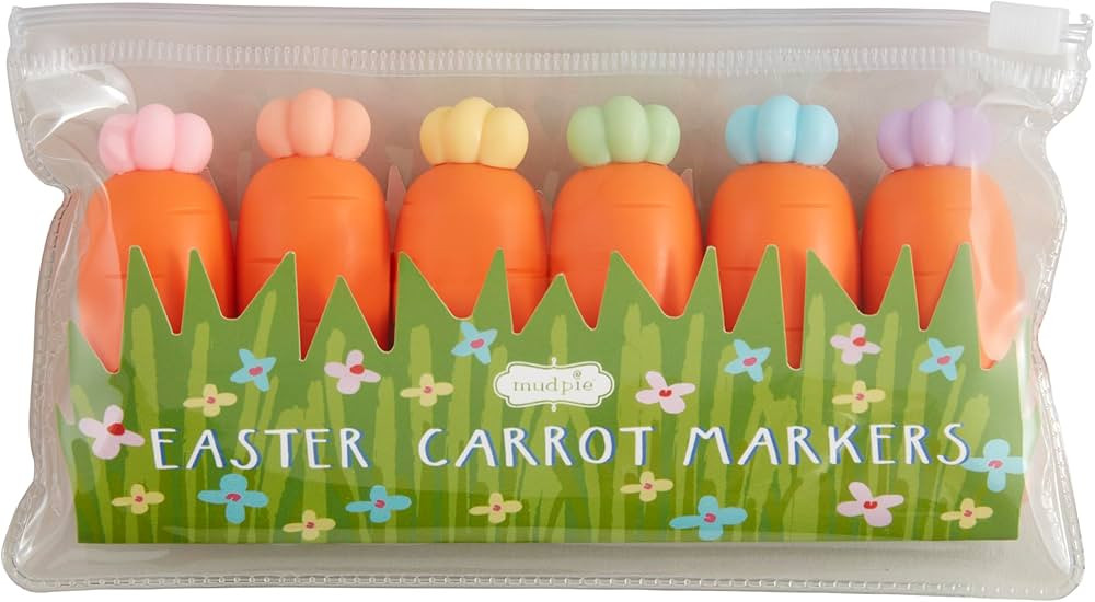 Mud Pie Easter Carrot Shaped Markers | Amazon (US)