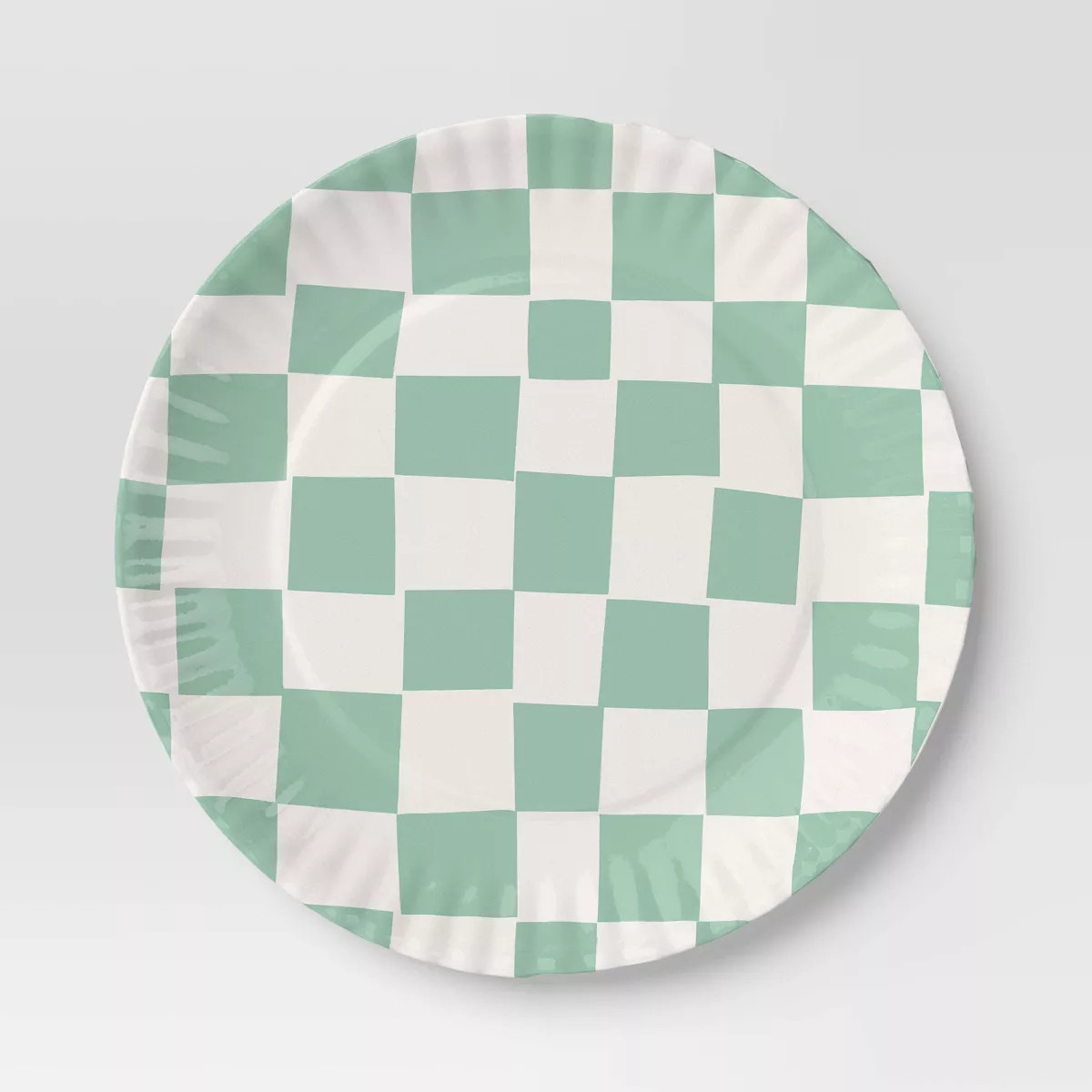 10" Melamine Checker Dinner Plate Green - Room Essentials™ | Target