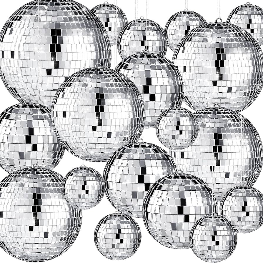 Sumind 35 Pcs Christmas Hanging Disco Balls Ornaments Mini Disco Ball Decorations Reflective Mirr... | Amazon (US)