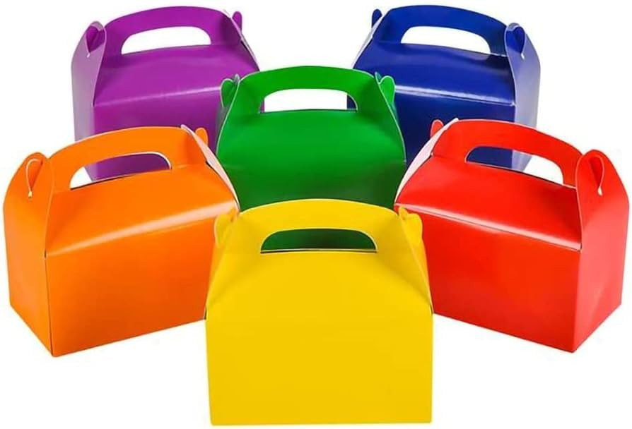 The Dreidel Company Gable Treat Boxes, (24-Pack) Party Favor Boxes for Kids Birthday, Candy Boxes... | Amazon (US)