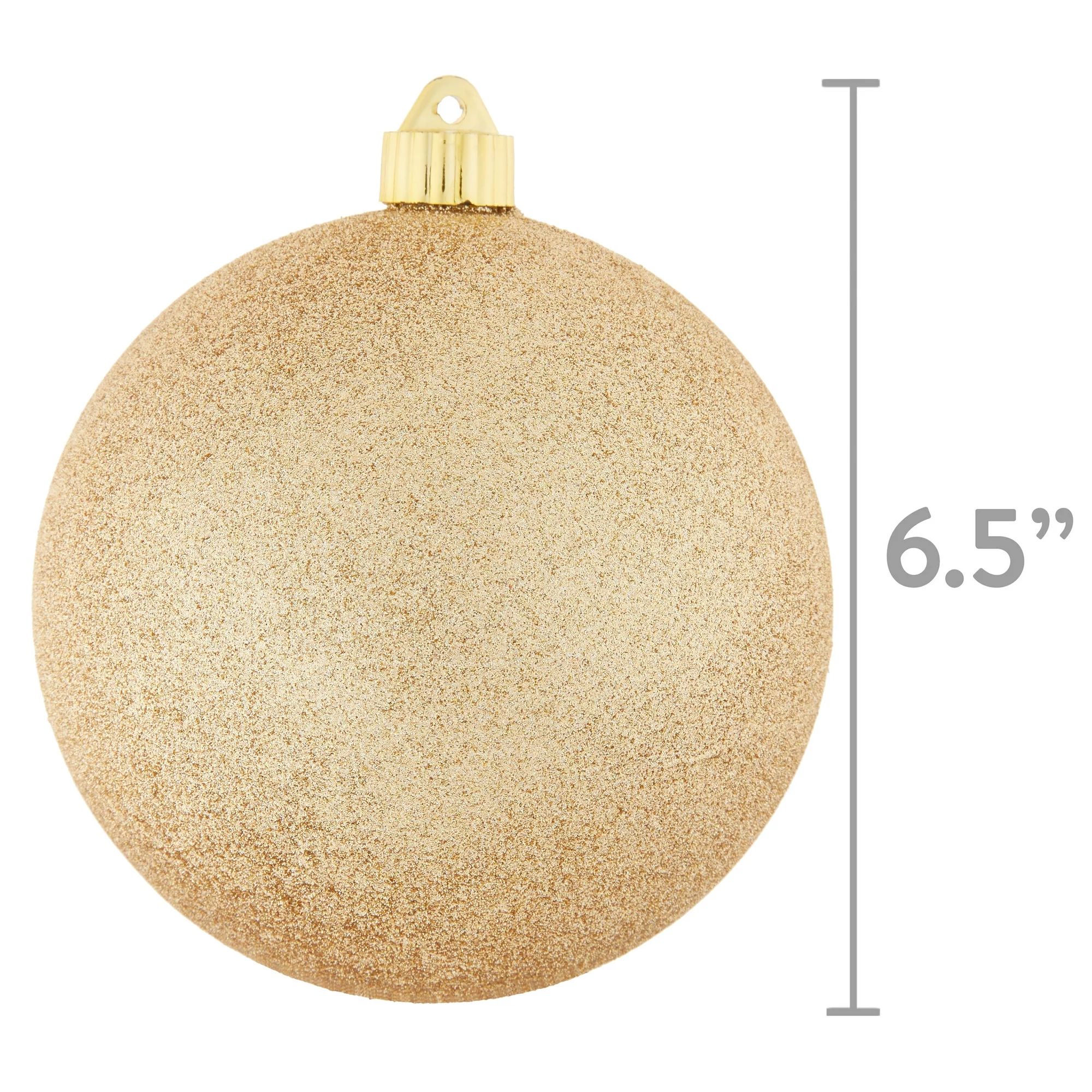 Gold Glitter Round 6" Shatterproof Christmas Ornament by Holiday Time | Walmart (US)