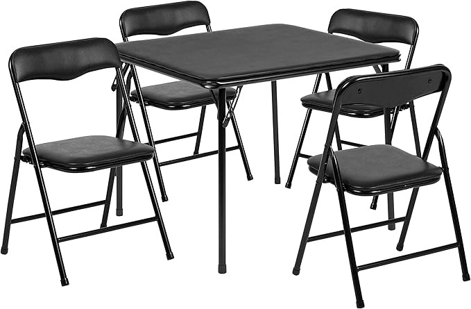 Flash Furniture Mindy Kids 5-Piece Folding Table and Chairs Set for Daycare and Classrooms, Child... | Amazon (US)
