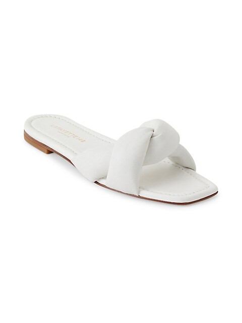 Germaine Padded Leather Slides | Saks Fifth Avenue