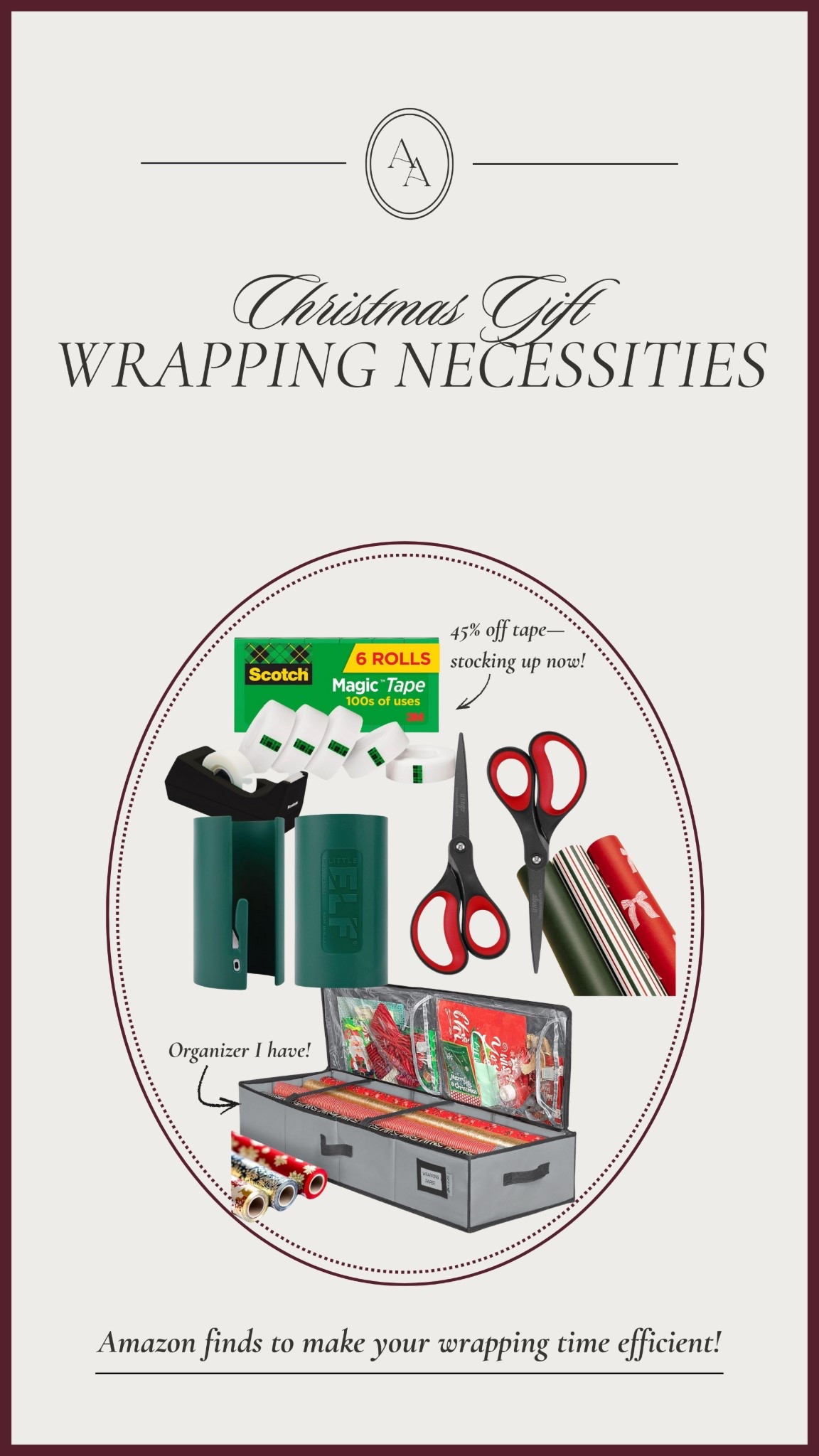 Wrapping necessities for gift season! All from Amazon! 

Gift wrap // must have cutting tools // gift accessories 

#LTKHoliday #LTKSeasonal #LTKFindsUnder50
