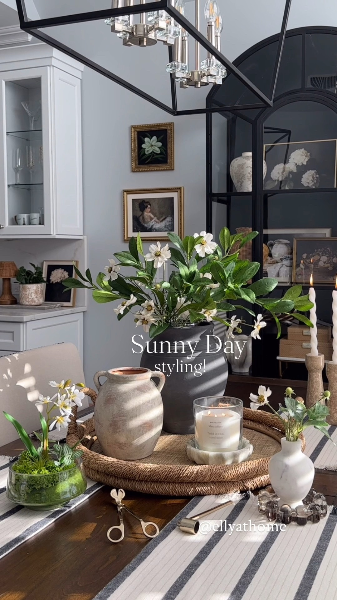 Spring tray styling! Favorite black vase, marble bud vase, stems, vintage handle pot, floral arrangement, candleholders + more home decor accessories. McGee & Co, Target, Amazon home, Magnolia home. 

#LTKHome #LTKSaleAlert