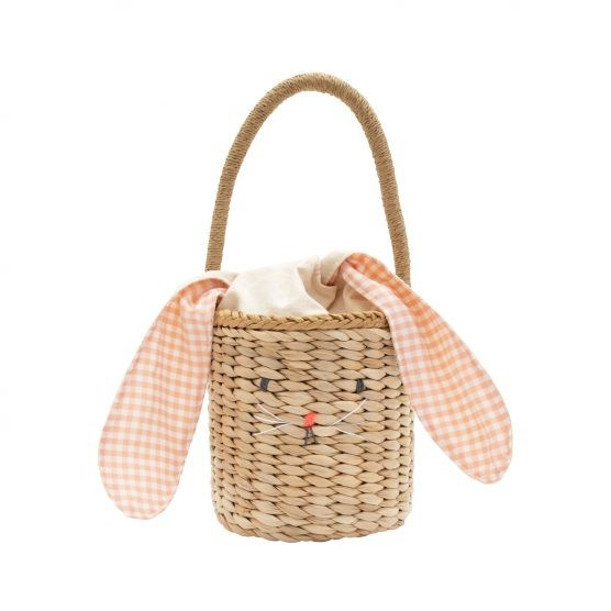 Meri Meri Gingham Bunny Straw Bag | The Tot