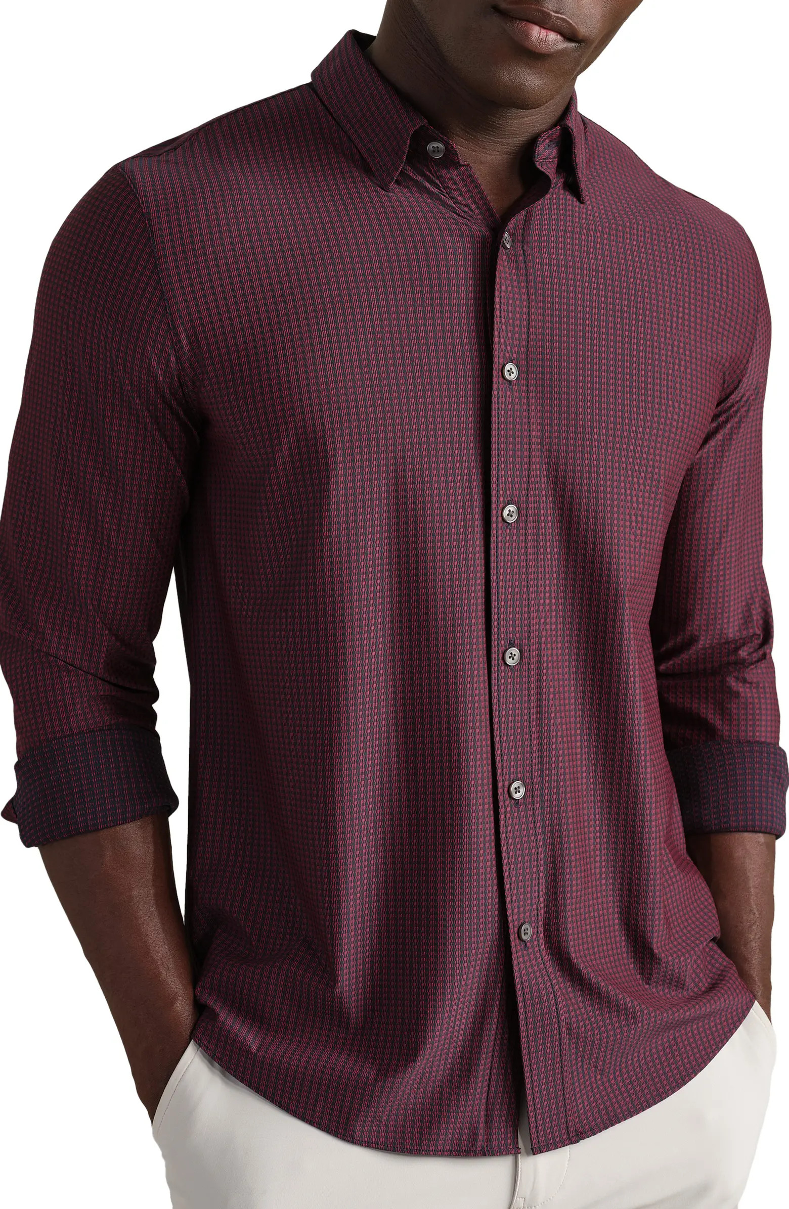 Commuter Slim Fit Performance Button-Up Shirt | Nordstrom