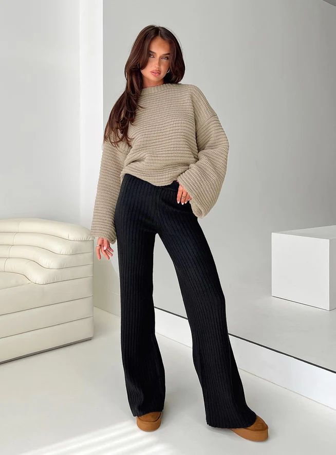 Montana Knit Pants Black | Princess Polly AU