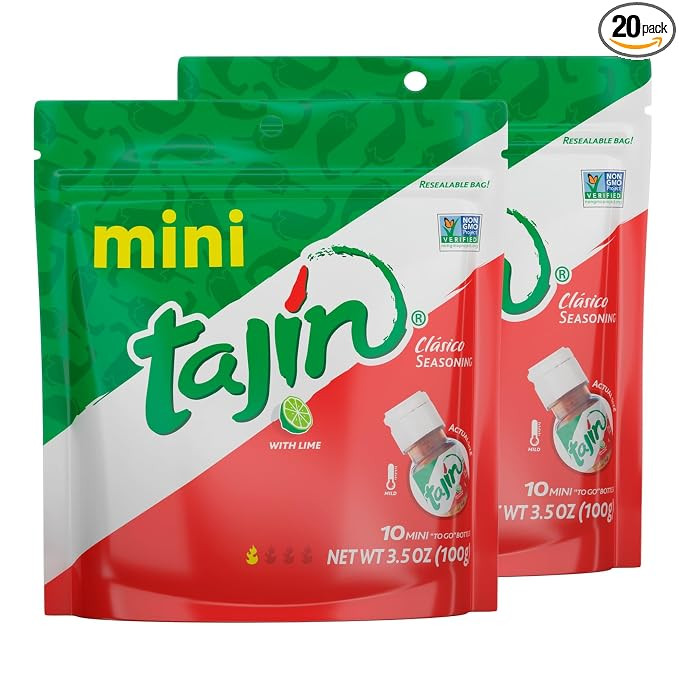Tajin Clásico Seasoning, Mini Pouch, Mexican Chili Lime Spice Blend for Fruit, Snacks, Tacos, an... | Amazon (US)