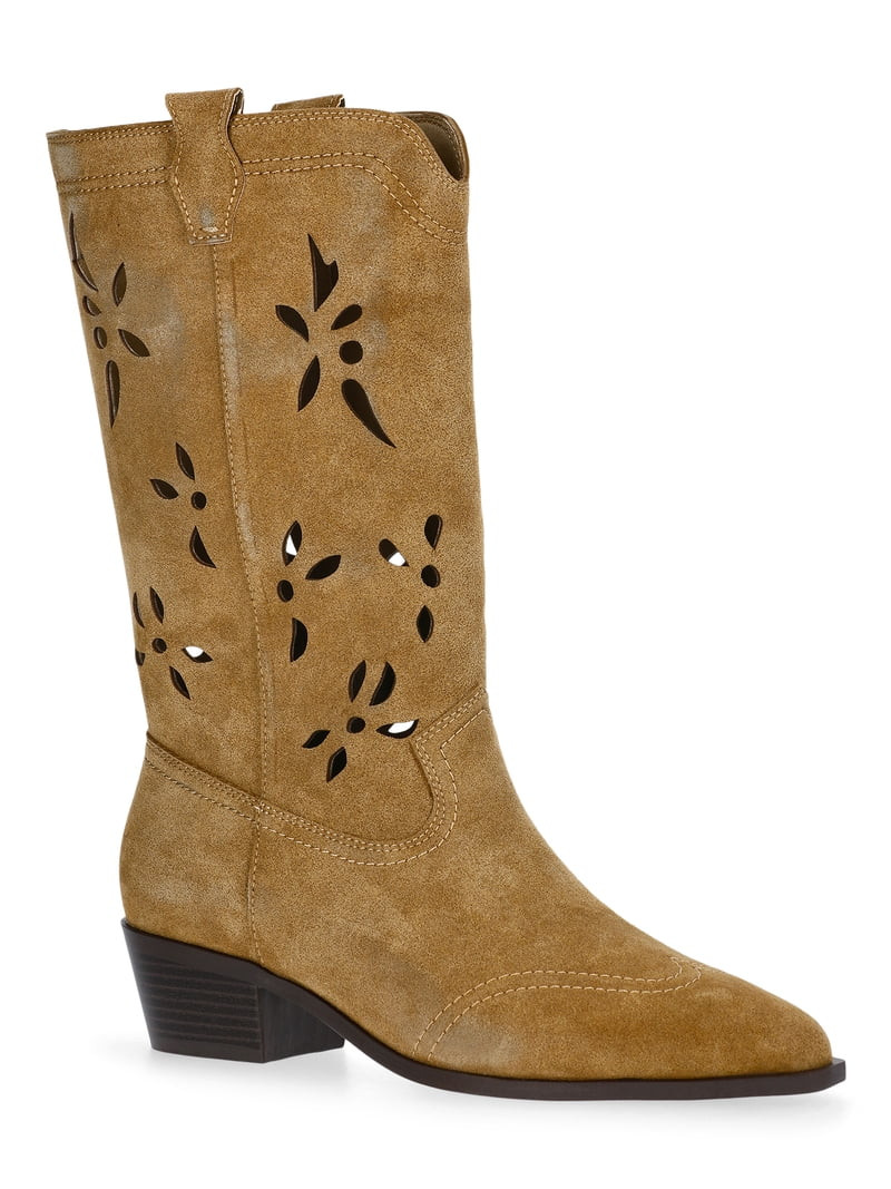 No Boundaries Women's Cut Out Western Boots | Walmart (US)