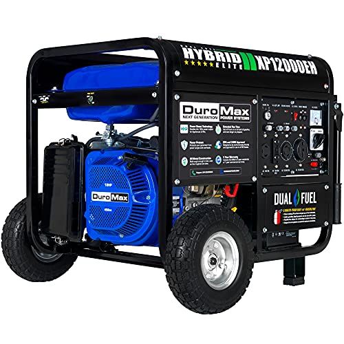 DuroMax XP12000EH Generator-12000 Watt Gas or Propane Powered Home Back Up & RV Ready, 50 State A... | Amazon (US)