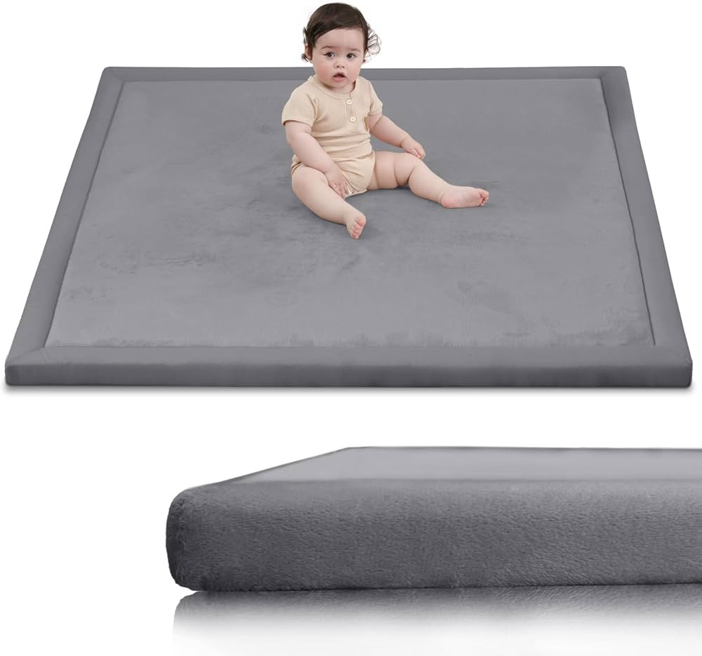 Ultra Soft Baby Play Mat for Floor,1.3" Thick Elasti-Foam 50x50 Playpen Mat for Toddlers Infant k... | Amazon (US)