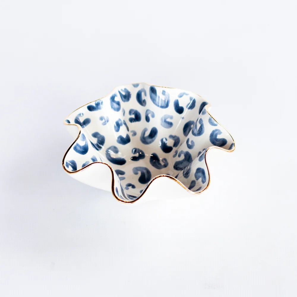 Adorn Midnight Leopard Wavy Bowl | Susan Gordon Pottery