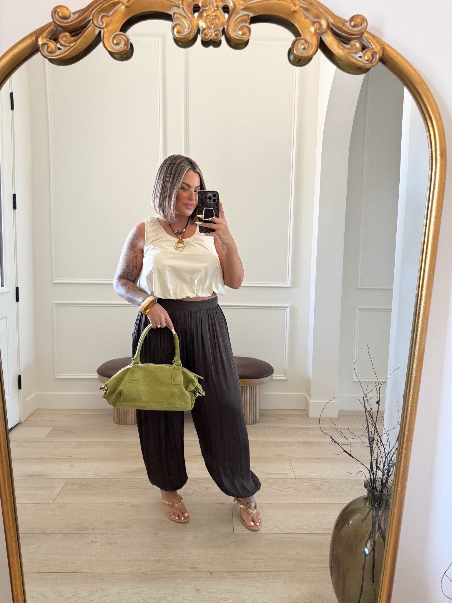 Pants xl
Top L 
Heels are target but they are not available online yet. 
#zara #anthropologie 


Follow my shop @shaynaslife on the @shop.LTK app to shop this post and get my exclusive app-only content!

#liketkit 
@shop.ltk
https://liketk.it/62ezv