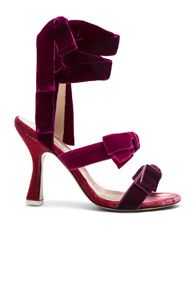 ATTICO Velvet Diletta Sandals in Pink | FWRD 
