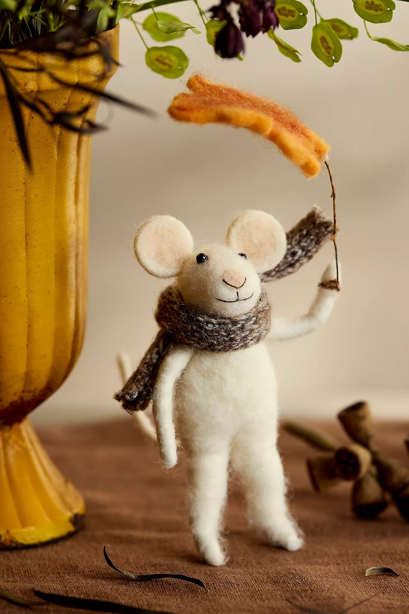 Fall Foliage Mouse Felt Critter | Anthropologie (US)