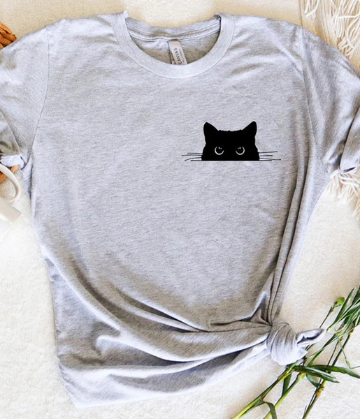 Peeking Cat Unisex Graphic Tee | UniqueVintage