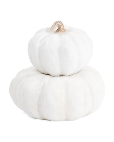 Set Of 2 Outdoor Safe Stacked Pumpkins | TJ Maxx