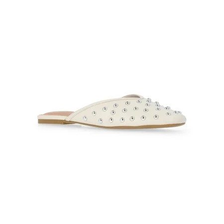 Time and Tru Women s Studded Faux Leather Mules | Walmart (US)