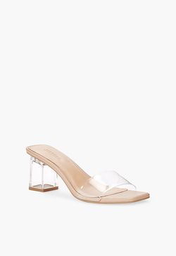 Sharell Clear Heeled Sandal | ShoeDazzle