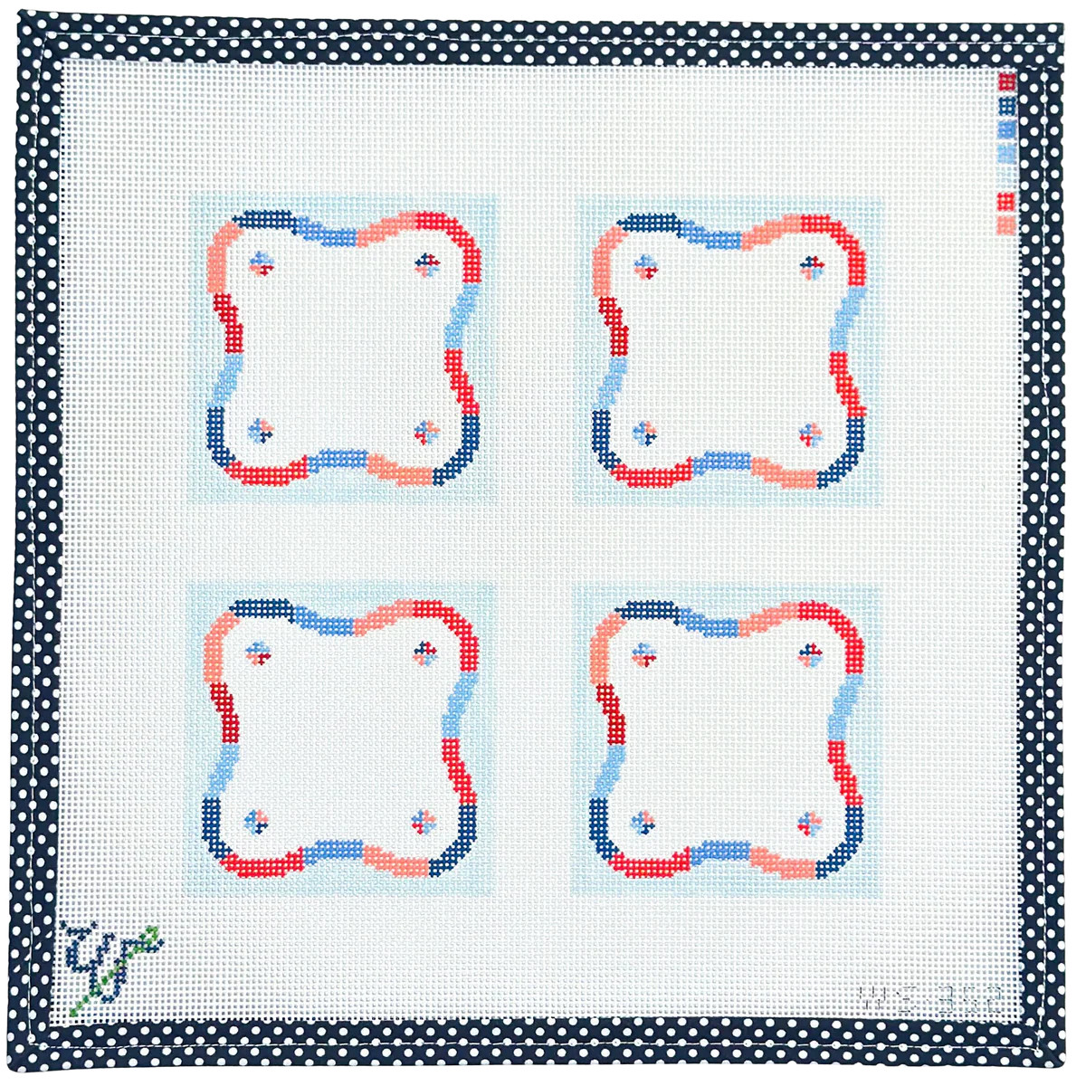 Nantucket Squiggle Coasters | Wipstitch