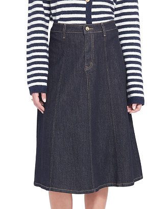 ELLE Collection Women's Denim Midi Skirt - Macy's | Macy's