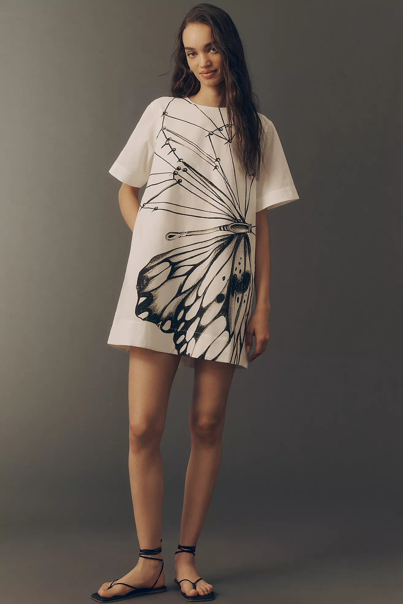 The Emmy Short-Sleeve Swing Mini Dress by Maeve | Anthropologie (US)