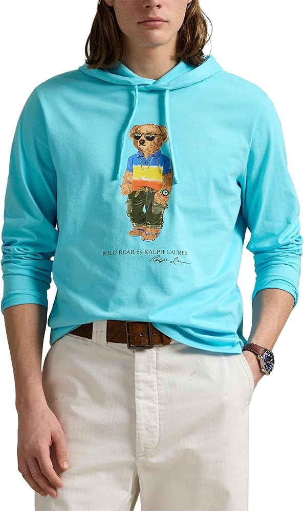 POLO RALPH LAUREN Men's Polo Bear Jersey Hooded T-Shirt | Amazon (US)