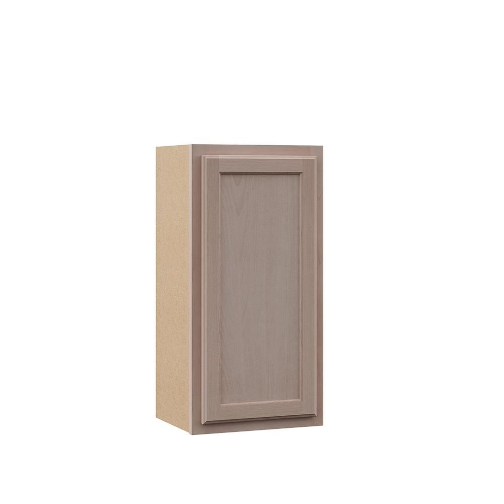 Hampton Unfinished Assembled 15x30x12 in. Wall Kitchen Cabinet in Beech | The Home Depot